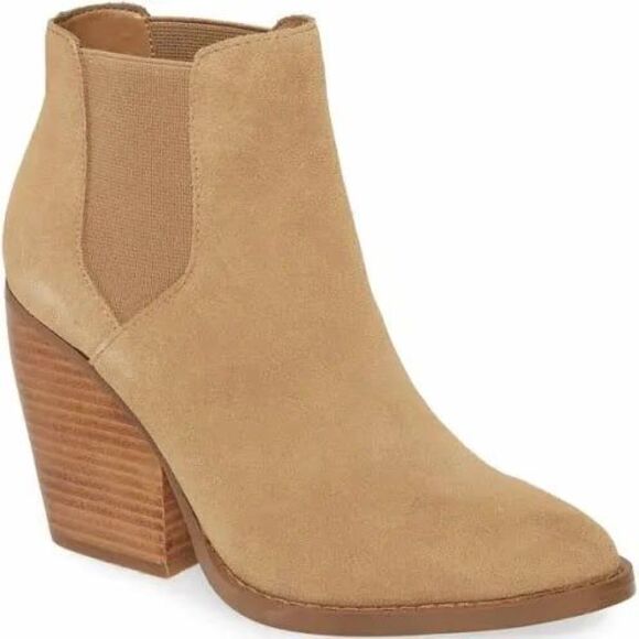Bp. Womens Lex Suede Bootie 6.5 M Chestnut - Picture 1 of 5